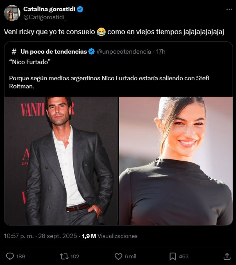 Catalina Gorostidi se metió de lleno en la polémica Ricky Montaner-Stefi Roitman.