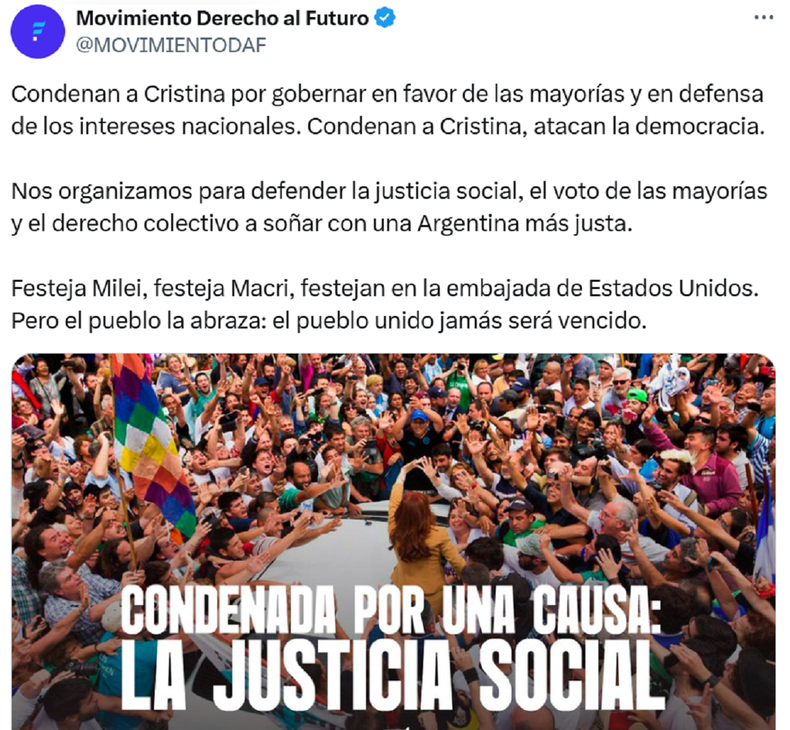 La publicaci&oacute;n del Movimiento Derecho al Futuro.