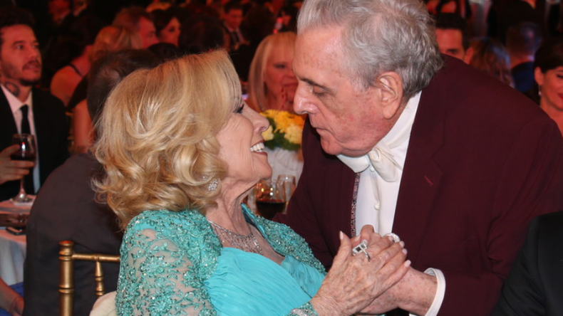 La conductora y el humorista en la fiesta de los Premios Martín Fierro en 2017.