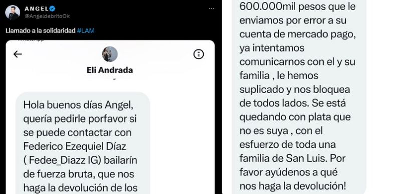 As&iacute; fue la publicaci&oacute;n de &Aacute;ngel De Brito sobre el tema.