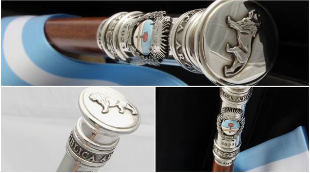 El bastón presidencial que Adrián Pallarols le hizo a Javier Milei