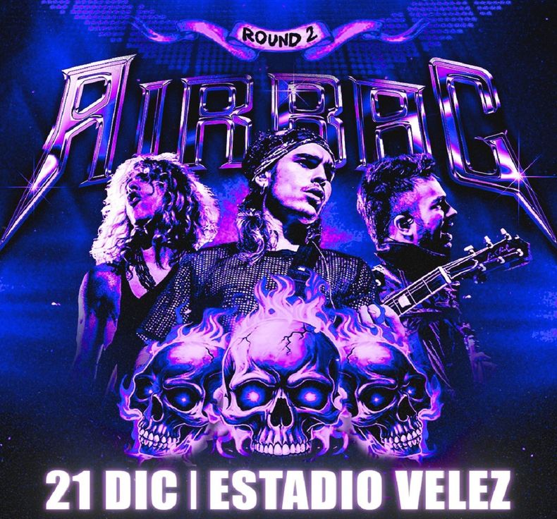 Tras su show del 15 de diciembre de 2023, Airbag vuelve a Vélez.