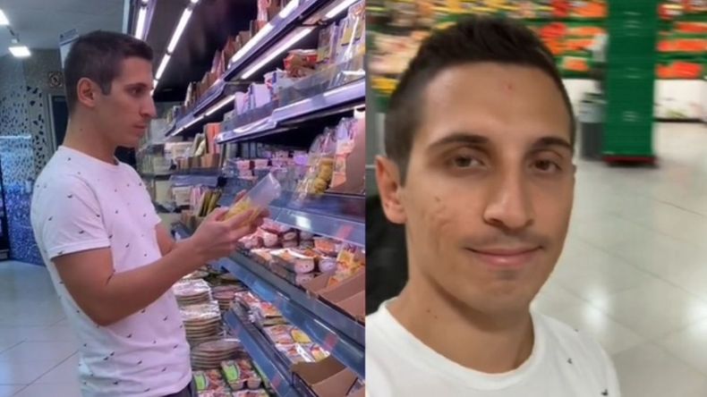 Un argentino que fue a probar suerte a España compartió en Tik Tok su experiencia a la hora de hacer las compras económicas.
