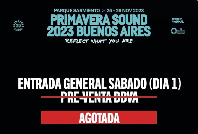 Así se comunicó que se agotaron las entradas para la preventa.