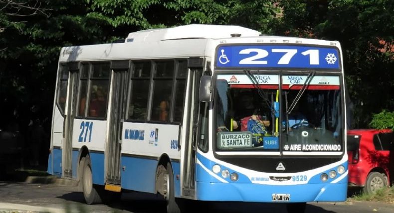 Cuatro líneas de colectivos realizan un paro.