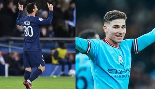 Messi y Julián Álvarez, figuras de la Selección. Messi y Julián Álvarez, figuras de la Selección.