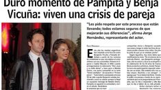 En Chile dicen que Pampita y Benjamín Vicuña terminaron en buenos términos y piden respeto En Chile dicen que Pampita y Benjamín Vicuña terminaron en buenos términos y piden respeto