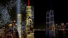 Un espectáculo de drones recreó las Torres Gemelas en Nueva York a 25 años del 11-S.