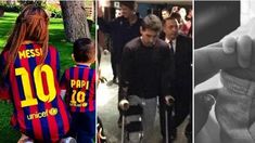 El presente de Lionel Messi: en muletas, al cuidado de su mujer Antonella y sus hijos Thiago y Mateo El presente de Lionel Messi: en muletas, al cuidado de su mujer Antonella y sus hijos Thiago y Mateo