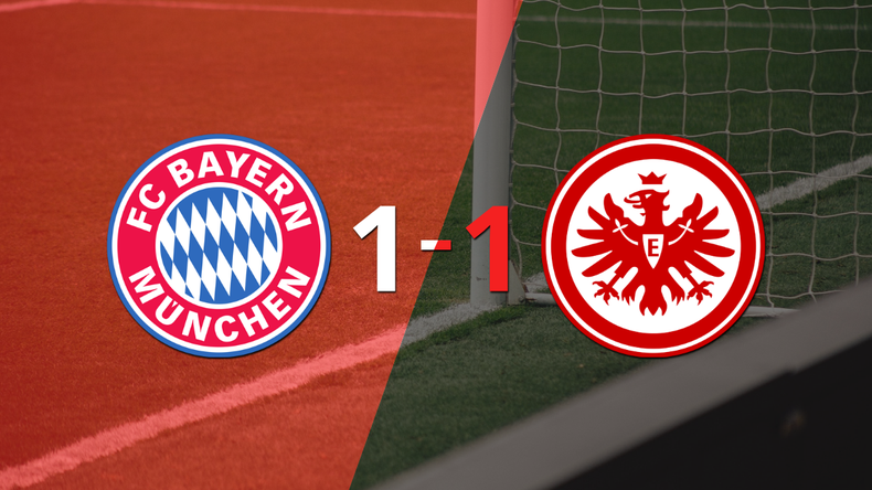 Bayern Múnich logró sacar el empate de local frente a Eintracht Frankfurt