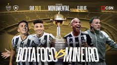 Almada e Igor Jesús, de Botafogo, contra Deyverson y Gabriel Milito, de Mineiro. Almada e Igor Jesús, de Botafogo, contra Deyverson y Gabriel Milito, de Mineiro.