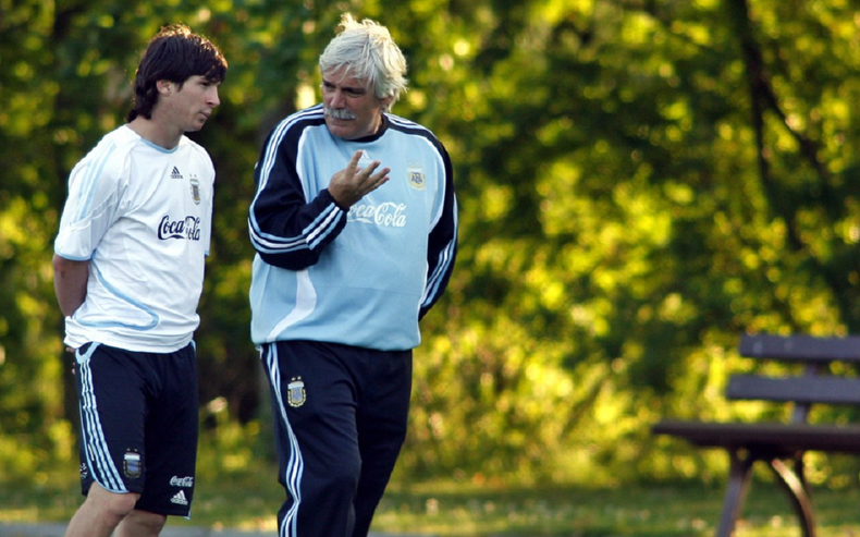Gerardo Salorio junto a Lionel Messi.