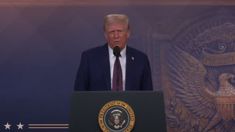 Donald Trump brindó su discurso en Davos por videoconferencia Donald Trump brindó su discurso en Davos por videoconferencia