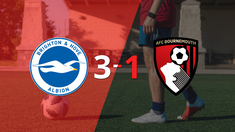 kaoru mitoma marca un doblete en la victoria 3-1 de brighton and hove ante bournemouth