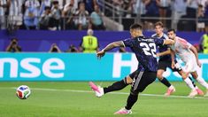 Gol de Lautaro Martínez para el 2 a 0 de Argentina ante Jordania.