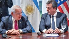 Sergio Massa junto a Bob Menendez.