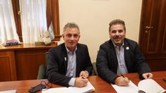 Pareja y Ritondo reunidos para sellar la alianza nacional entre el PRO - LLA. Pareja y Ritondo reunidos para sellar la alianza nacional entre el PRO - LLA.