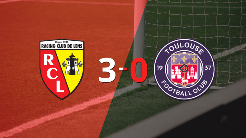 Toulouse no opuso resistencia y fue goleado por Lens con hat-trick de Lois Openda