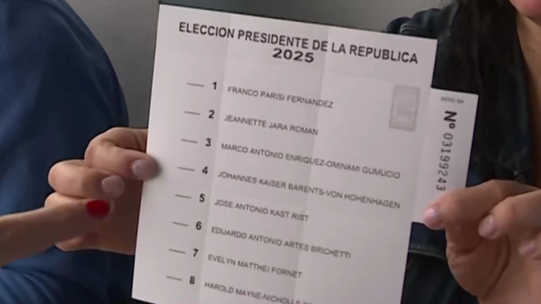 Chile elige presidente con boleta única de papel.