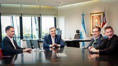 Martín Llaryora se reunió con Germán Font. Martín Llaryora se reunió con Germán Font.