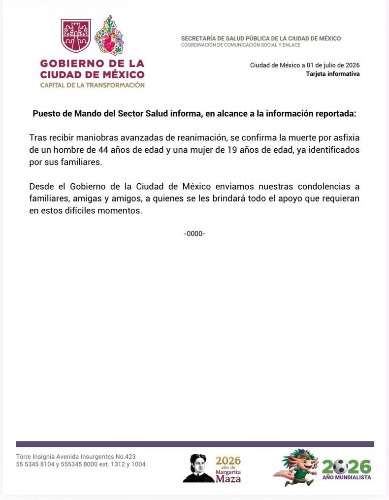 El comunicado de las dos primeras muertes tras los festejos.