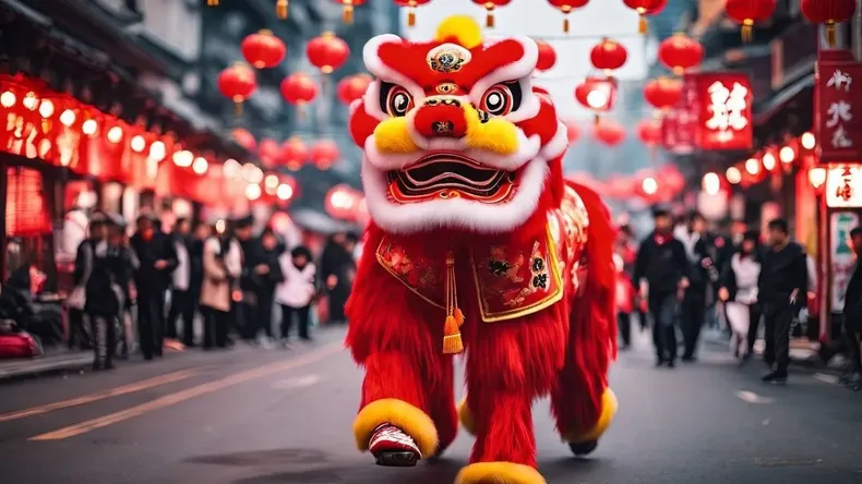 El Año Nuevo chino, una tradicional celebración que tiene lugar entre enero y febrero del calendario gregoriano.