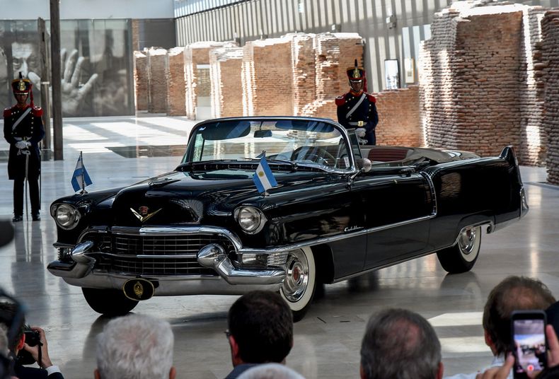 El Cadillac descapotable de Juan Domingo Perón se encuentra en el Museo del Bicentenario.