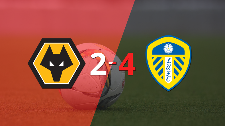 Wolverhampton no pudo en casa y cayó 4-2 con Leeds United