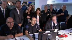 Milei y Bullrich en el Departamento Central de la PFA.