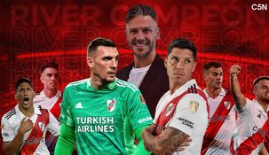 Aliendro, Enzo Díaz, Armani, Demichelis, Pérez, González Pírez y Beltrán.