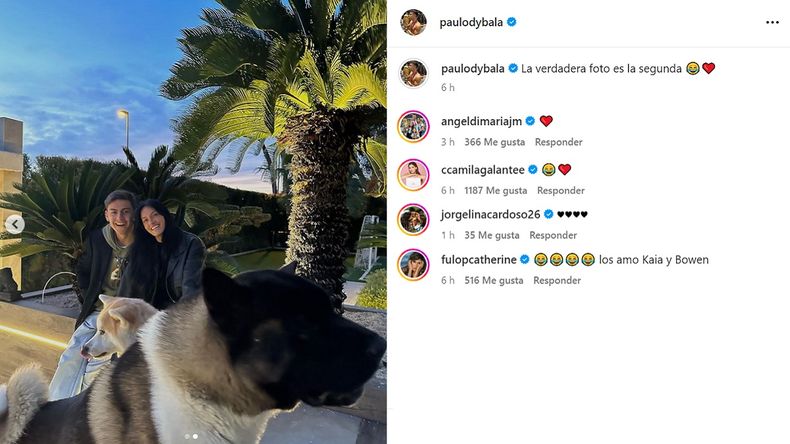 La esperada publicación de Paulo Dybala junto a Oriana Sabatini.