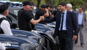 Maximiliano Pullaro con la Policía (Archivo)