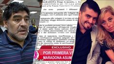 El documento revelador en el que Diego Maradona asume la paternidad de Diego Jr. y su noviazgo con Cristina Sinagra El documento revelador en el que Diego Maradona asume la paternidad de Diego Jr. y su noviazgo con Cristina Sinagra