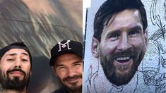 Bagnasco con Beckham. Un encuentro sorpresa en su mural de Messi en Miami. Bagnasco con Beckham. Un encuentro sorpresa en su mural de Messi en Miami.