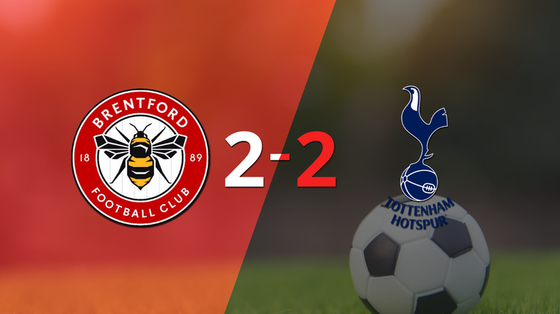 Brentford y Tottenham igualaron 2 a 2