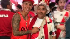 Enzo Fernández y su padre, Raúl Fernández.