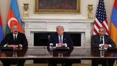 Trump recibió a los líderes de Armenia y Azerbaiyán para una histórica firma de la paz. Trump recibió a los líderes de Armenia y Azerbaiyán para una histórica firma de la paz.