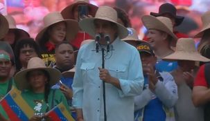 Maduro cruzó a Milei en un acto en Caracas.&nbsp;
