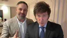 Milei junto con Santiago Abascal, referente de VOX. Milei junto con Santiago Abascal, referente de VOX.