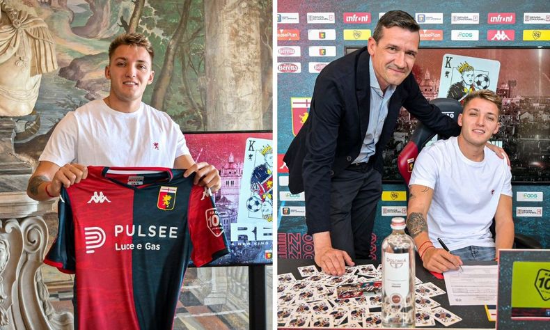 Mateo Retegui fue presentado en Genoa.