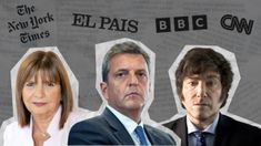 Bullrich, Massa y Milei, los tres candidatos con chances de ingresar a un ballotaje.