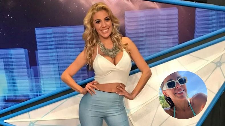 Virginia Gallardo se sumó a la moda de las microbikinis celestes y marcó tendencia.