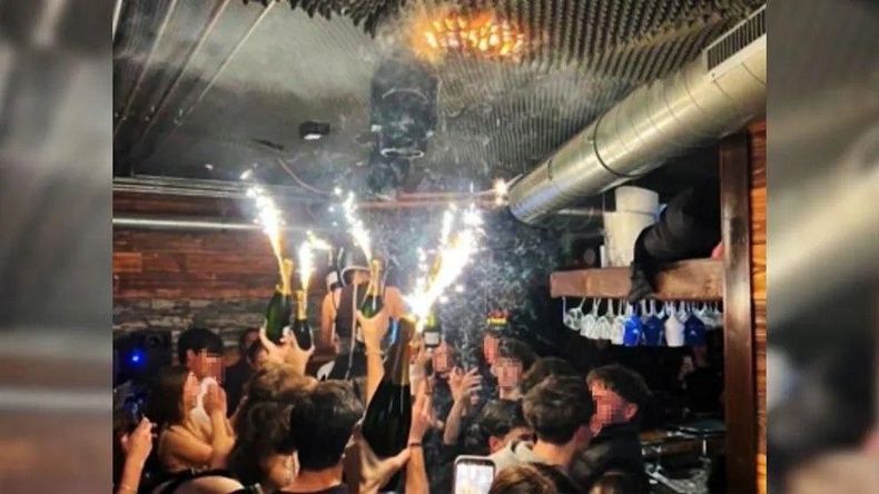 El interior del bar en Suiza antes del incendio.&nbsp;
