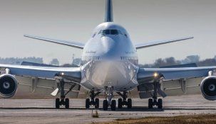 El avión de la empresa venezolana Emtrasur.