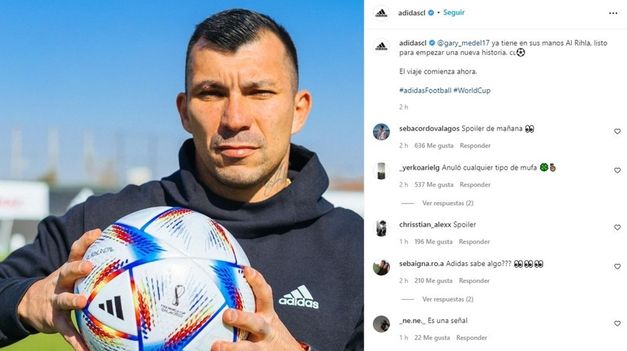 El posteo de Adidas de Gary Medel y la pelota del mundial.