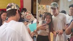 El jóven de 21 años firmó autógrafos y se sacó selfies con los fanáticos. El jóven de 21 años firmó autógrafos y se sacó selfies con los fanáticos.