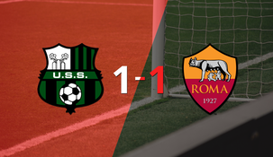 Sassuolo logró sacar el empate de local frente a Roma