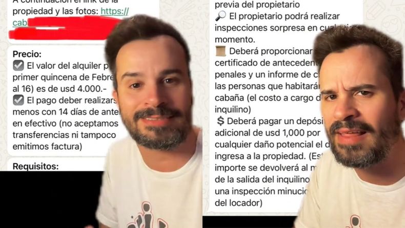 La insólita situación entre un propietario y una persona que buscaba irse de vacaciones.
