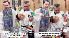 El momento viral en este bautismo dejó a todos riendo por la ocurrencia del niño. El momento viral en este bautismo dejó a todos riendo por la ocurrencia del niño.