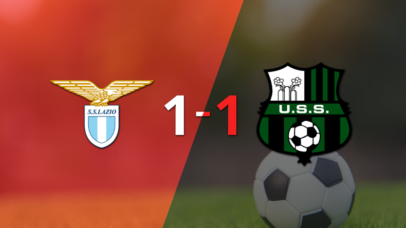 Reparto de puntos en el empate a uno entre Lazio y Sassuolo
